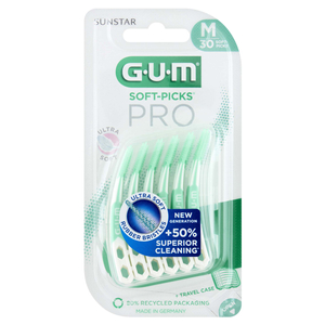 GUM SOFT-PICKS PRO M (30 szt.) ŚREDNIE  - gumowe elastyczne wykałaczki do zębów 