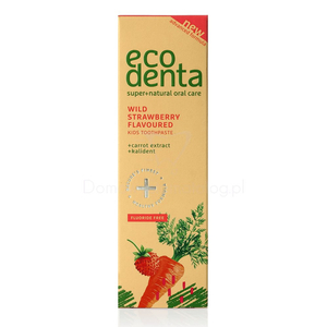 Ecodenta Poziomka 75 ml - pasta do zębów dla dzieci bez fluoru z wyciągiem z marchwi