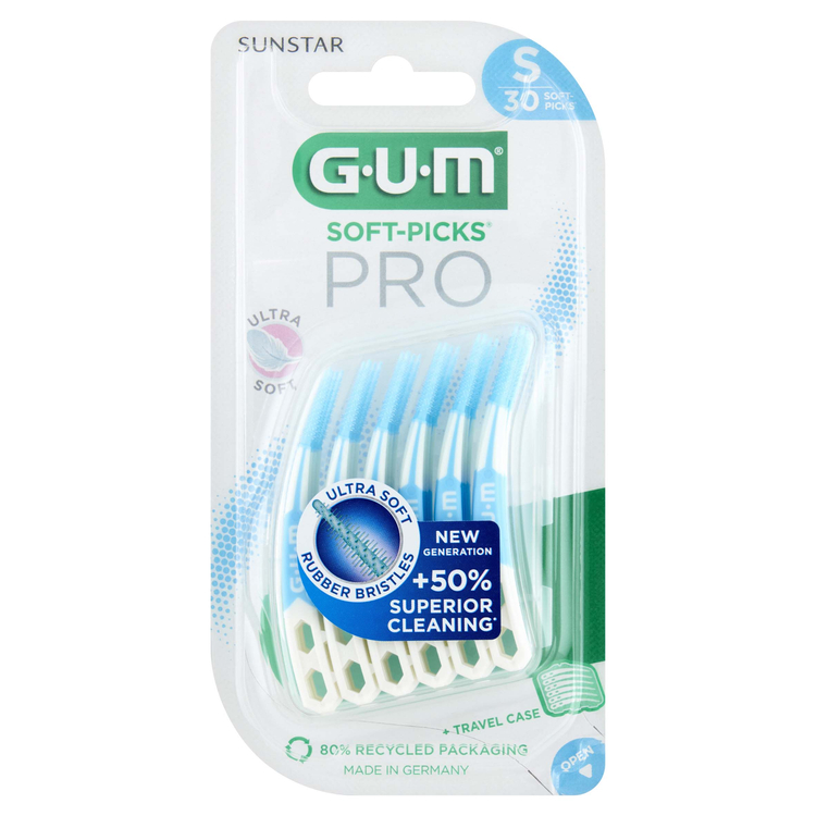 GUM SOFT-PICKS PRO S (30 szt.) MAŁE  - gumowe elastyczne wykałaczki do zębów 