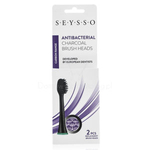 Seysso Antibacterial Charcoal Brush Heads 2 szt. - antybakteryjne końcówki zamienne z węglem