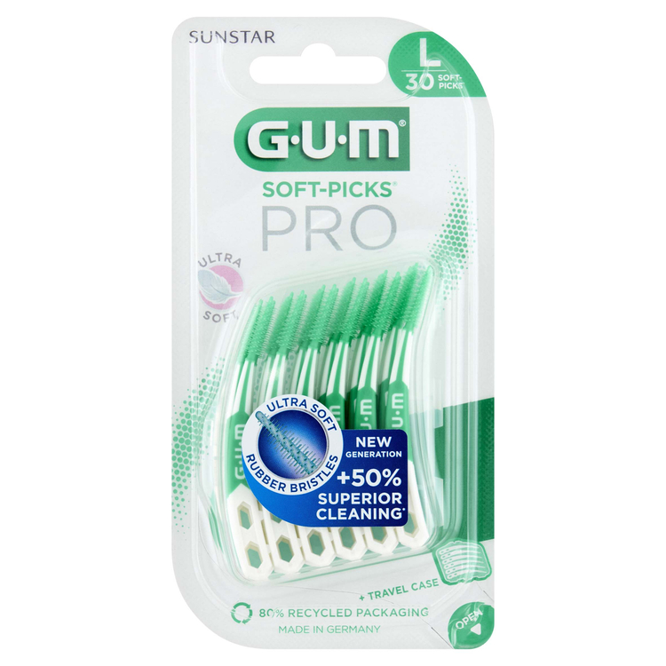 GUM SOFT-PICKS PRO L (30 szt.) DUŻE  - gumowe elastyczne wykałaczki do zębów 