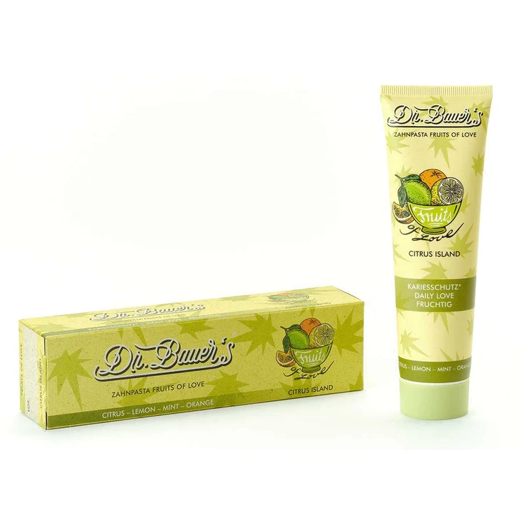 Pasta do zębów Dr. Bauer's "Fruits of Love - Citrus Island" 90ml - tropikalne owoce