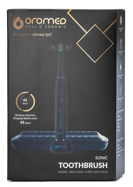 Szczoteczka soniczna OROMED ORO- SONIC X PRO NAVY BLUE