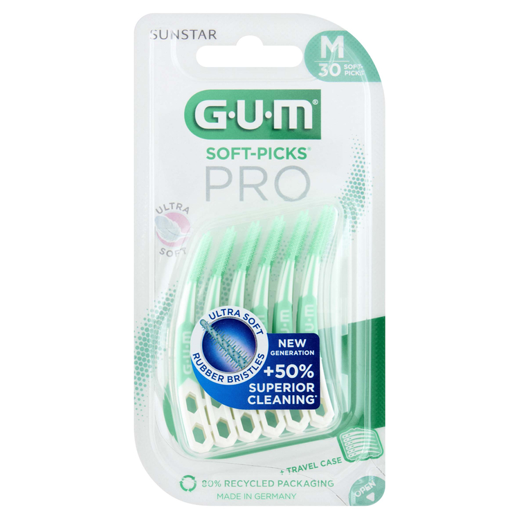 GUM SOFT-PICKS PRO M (30 szt.) ŚREDNIE  - gumowe elastyczne wykałaczki do zębów 