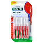 GUM Butler Trav-Ler (1314) 6 szt. - szczoteczki międzyzębowe 0.8 mm (czerwone)